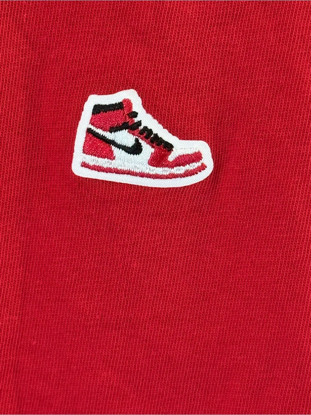 Jordan Air Jordan 1 Sneaker Logo Red T Shirt Men’s Large Embroidered Jumpman